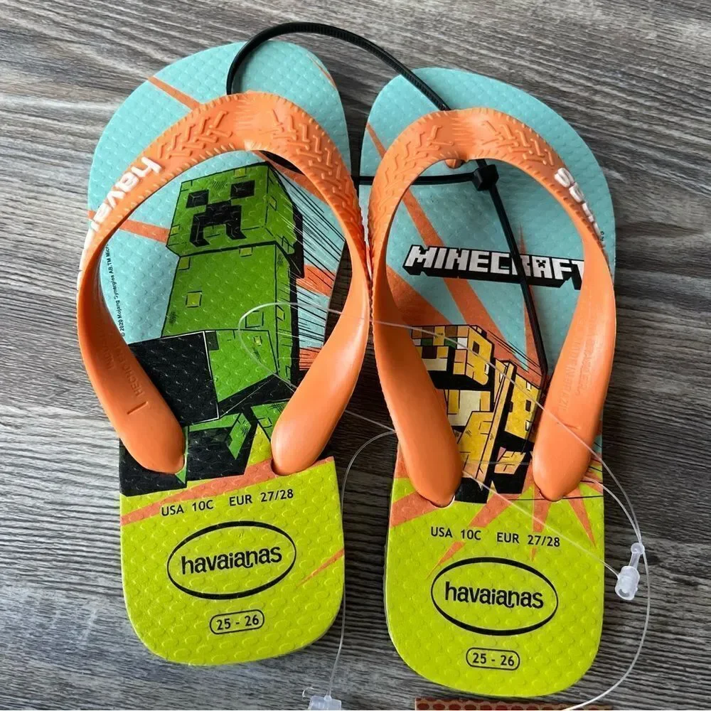 Havaianas Kids Top Minecraft Flip Flop Sandals